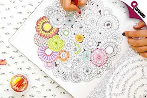 From QR39 Brighten your Day with Sets of 'Secret Garden' Coloring Books & Colored Pencils! (Up to QR160 Value)